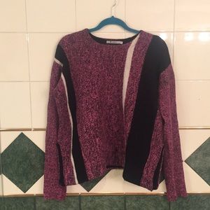 Alexander Wang Black and Pink Striped sweater